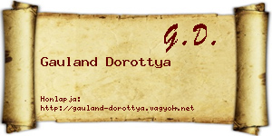 Gauland Dorottya névjegykártya